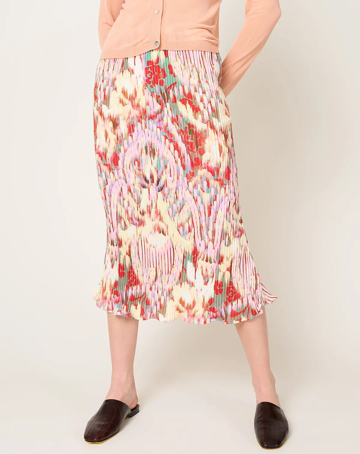 Milla Pleated Skirt In Jim 1