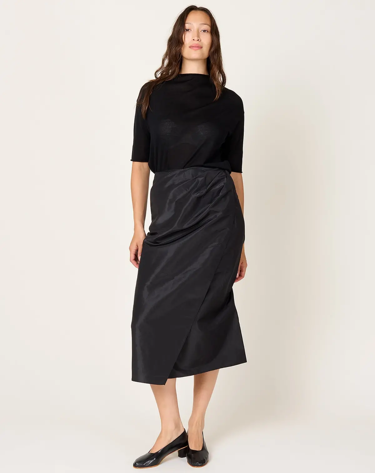 Cecile Wrap Skirt In Black 1