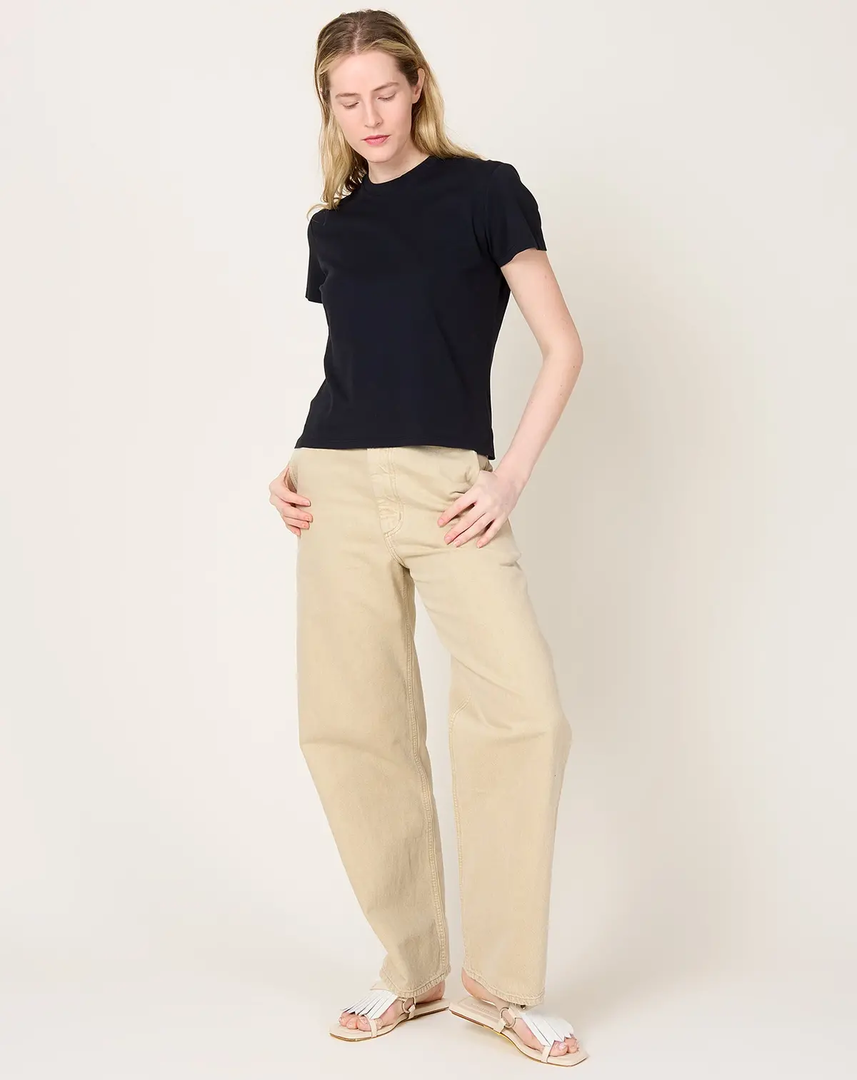 Column Leg Jean In Tea Stain 1