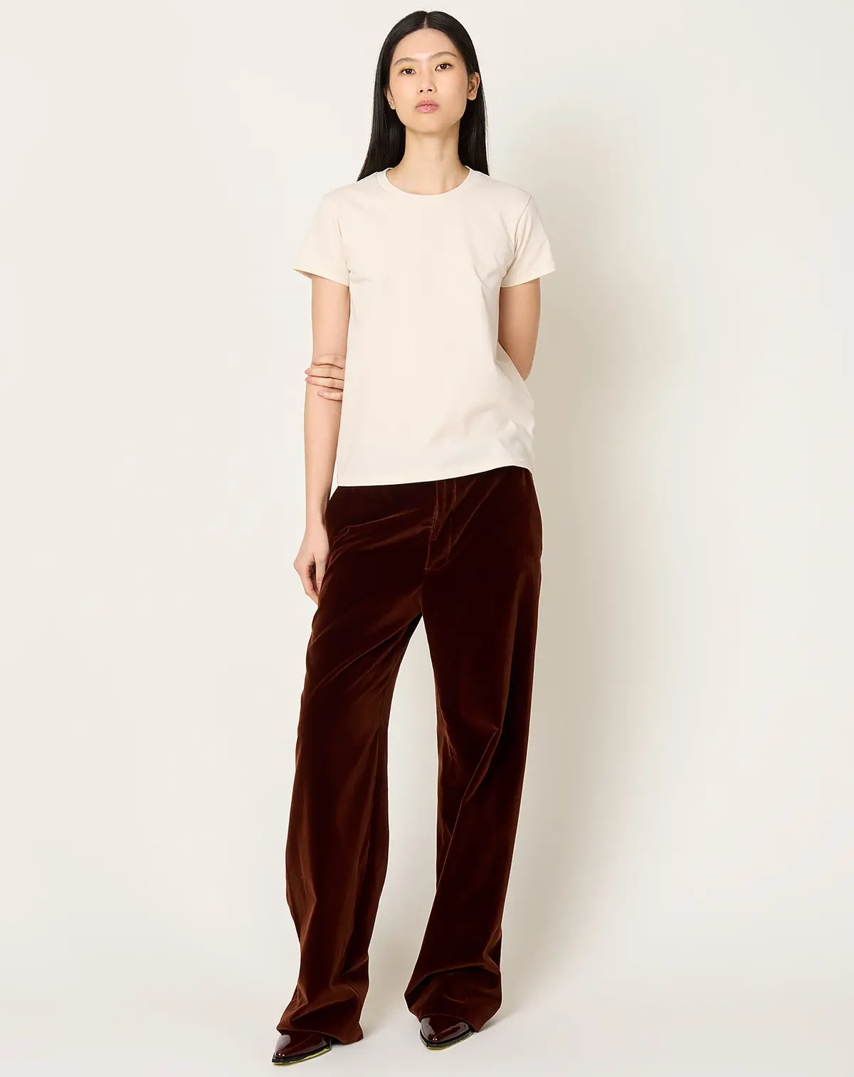 Column Leg Trouser In Rust 1