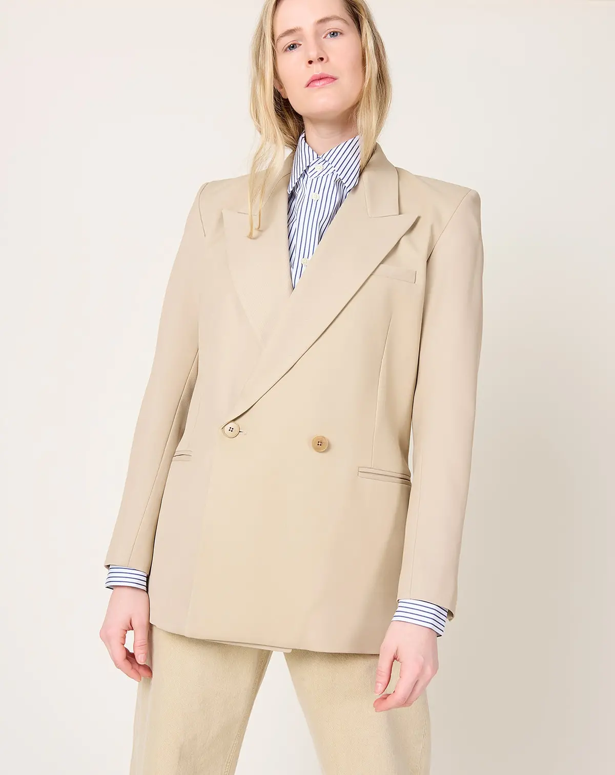 Emilio Tuxedo Blazer In Khaki 1