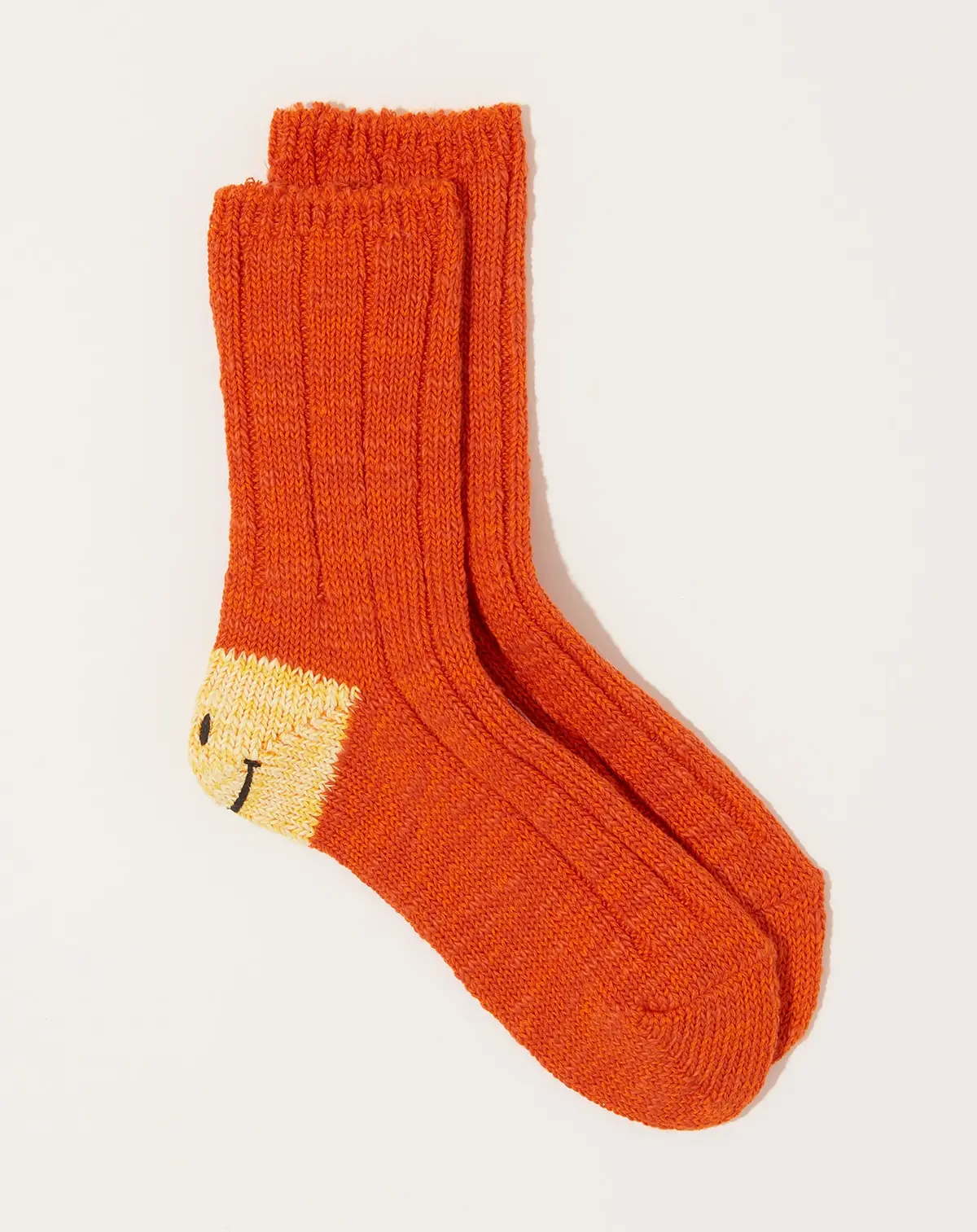 56 Yarns Ma-1 Rainbowy Happy Heel Socks In Orange 1