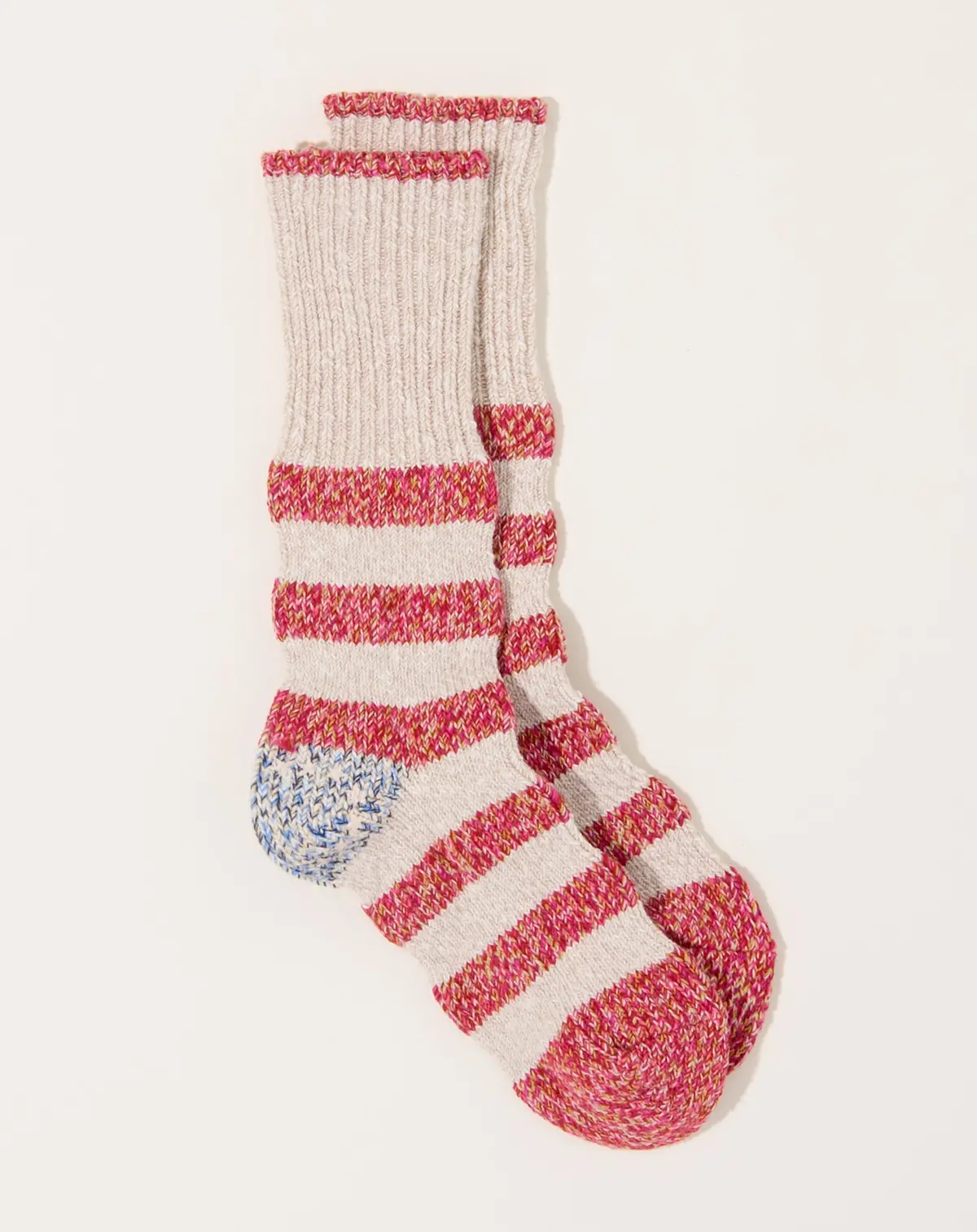 56 Yarns Flag Stripe Socks In Pink 1