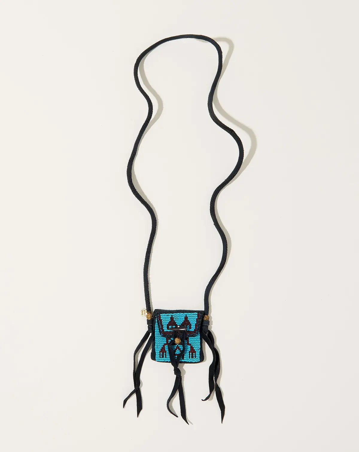 Deer Leather Pueblo Rain Charm In Black 1