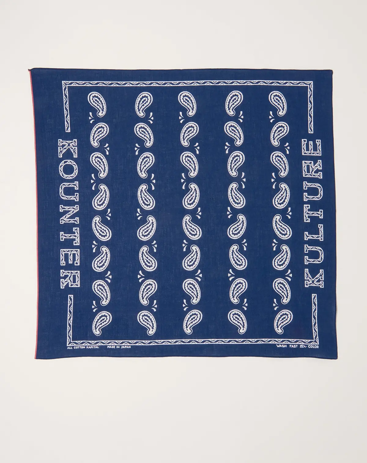 Fastcolor Selvedge Bandana (Kounter Kulture Pecos Paisley) In Navy 1