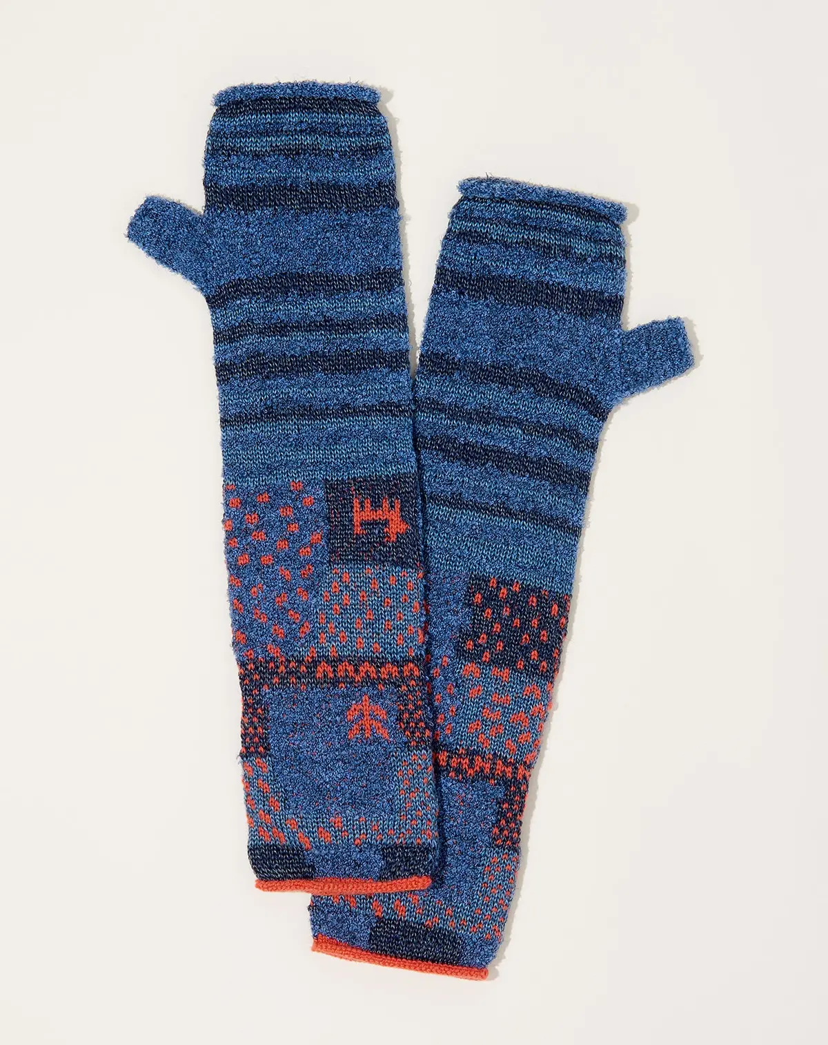 Gabbeh Patchwork 2 Way Mitten In Blue 1