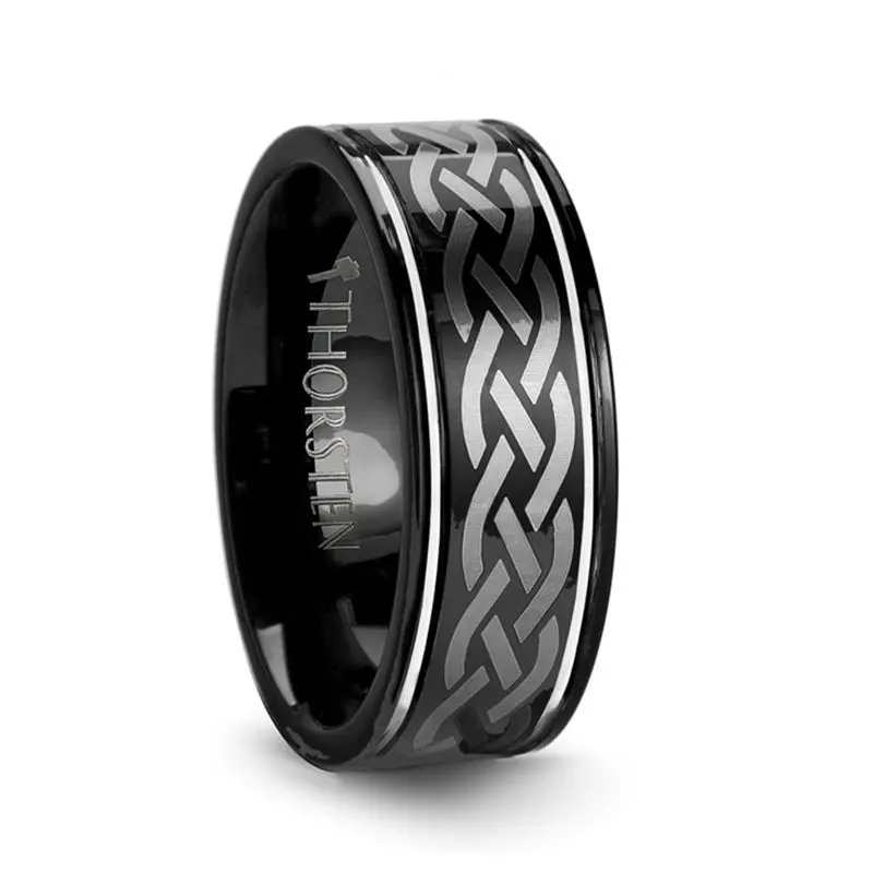 Kildare | Tungsten Ring Celtic Engraved 1