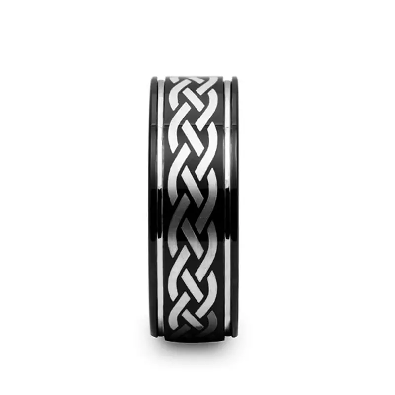 Kildare | Tungsten Ring Celtic Engraved 2