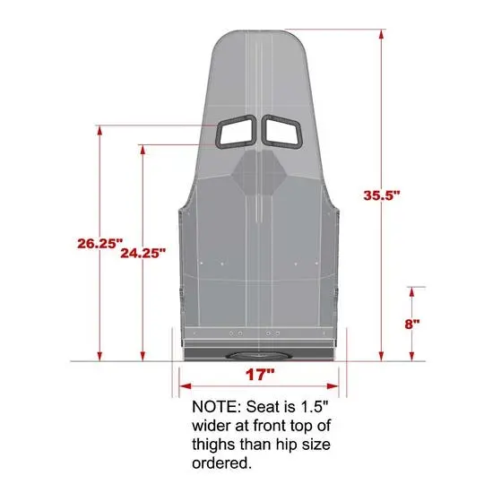 Kirkey Racing 55 Series Aluminum Pro Street Drag Seat 3