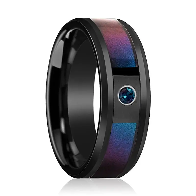 Klein | Ceramic Ring Blue & Purple And Alexandrite Setting 1