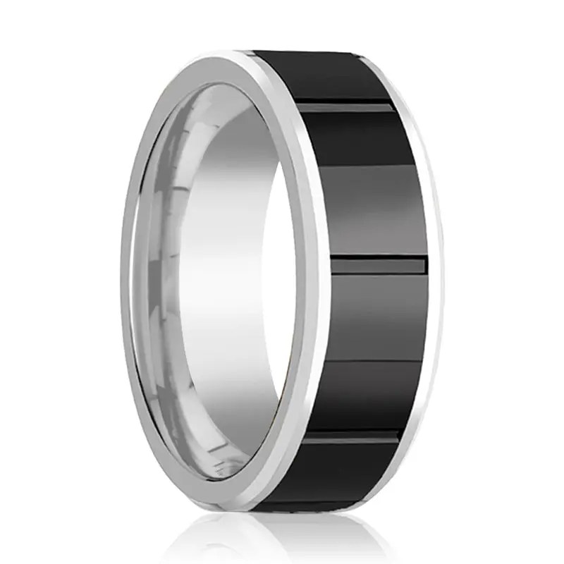 Konstantine | Tungsten Ring Black Ceramic Inlay 1