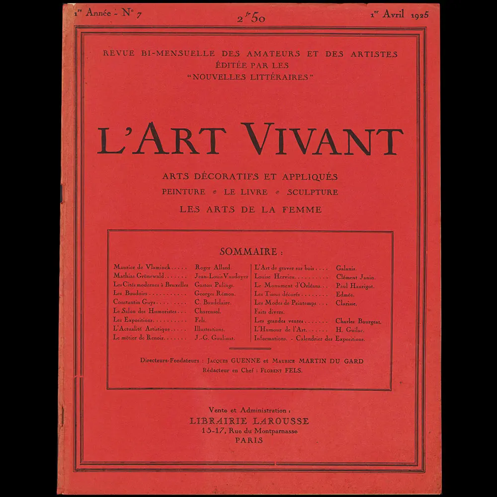 L'art Vivant (1Er Avril 1925) - Les Tissus Décorés 1