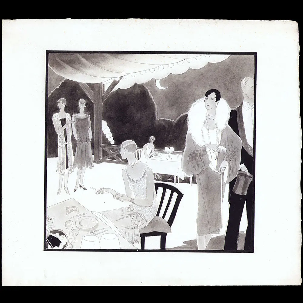 Premet - Dîner Au Clair De Lune, Dessin De L'hom Pour Femina (1926) 1