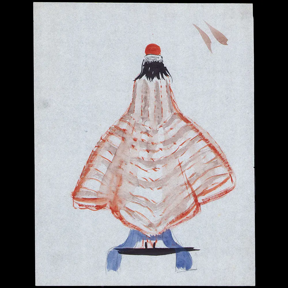 Manteau De Fourrure, Dessin De L'hom Pour Une Revue (1920S) 1