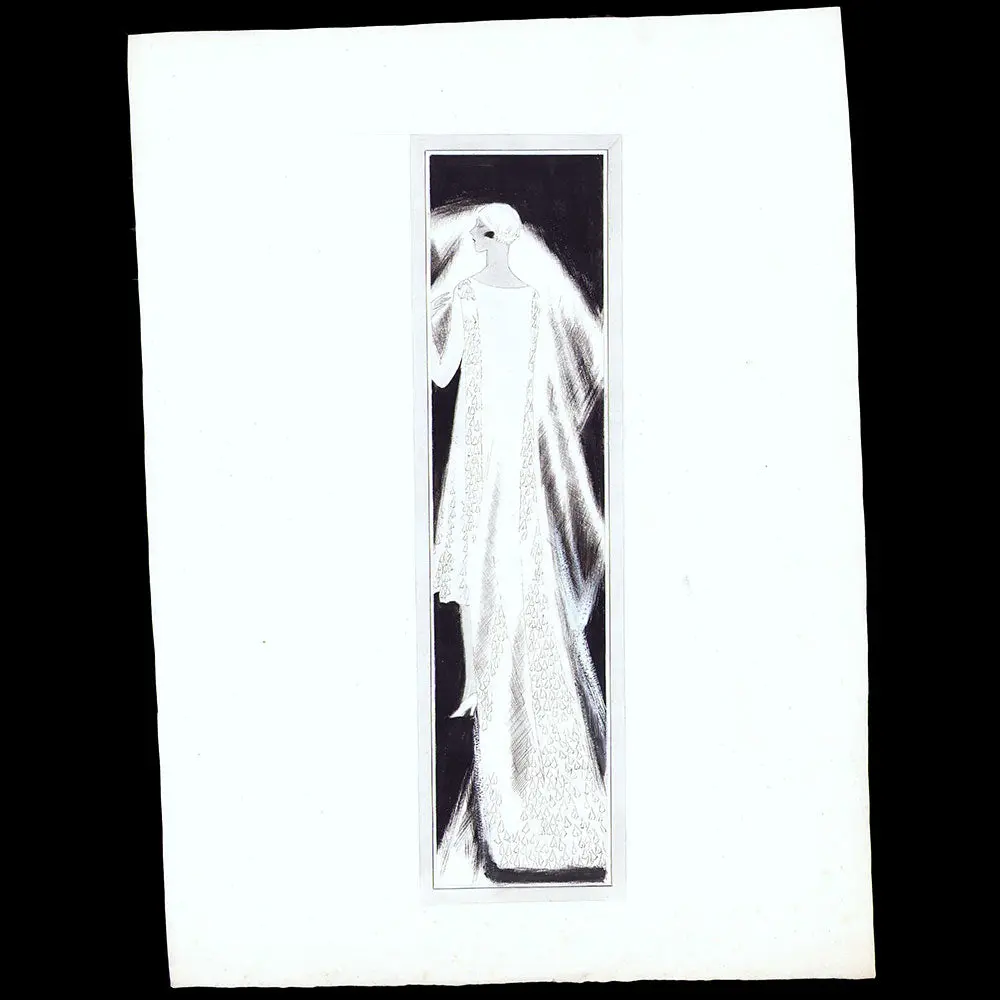 Philippe Et Gaston - Robe De Mariée, Dessin De L'hom Pour Femina (1926) 1