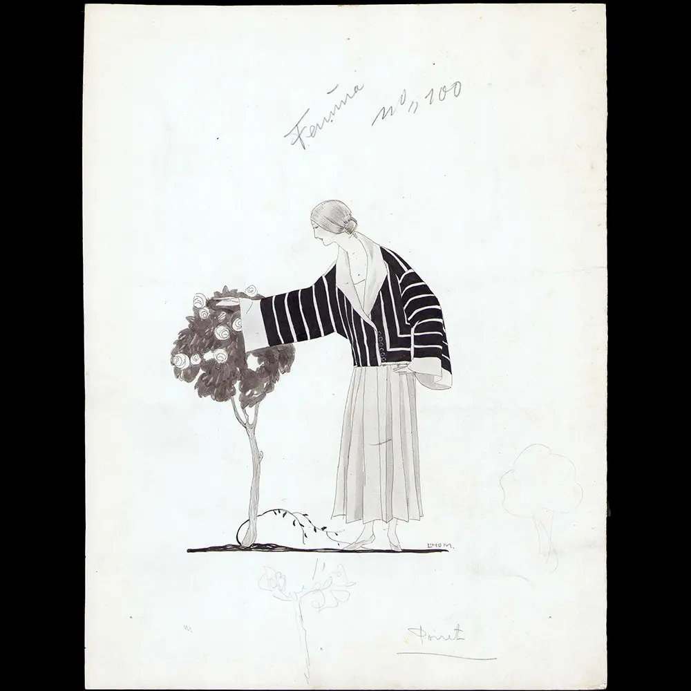 Poiret - Ensemble, Dessin De L'hom Pour Femina (1922) 1