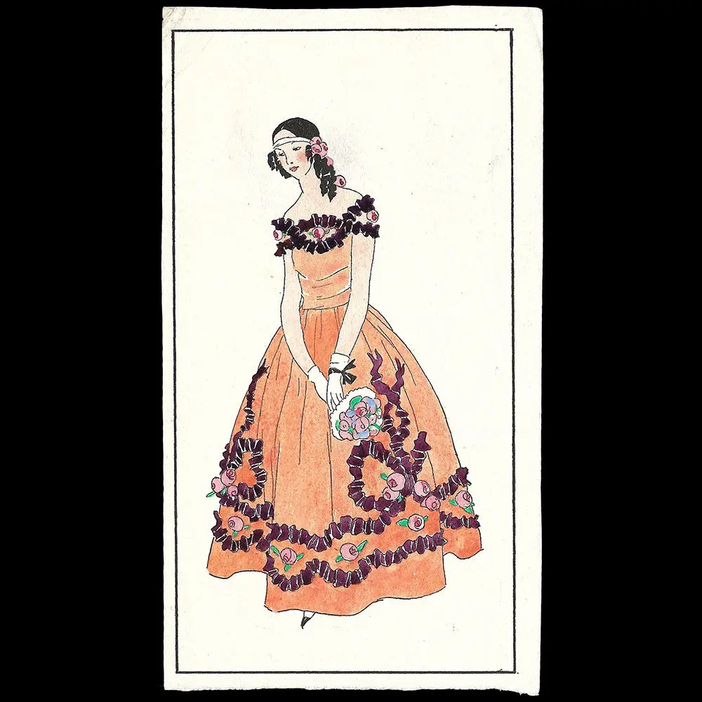 Robe De Style, Dessin De L'hom Pour Une Revue De Mode (1910S) 1