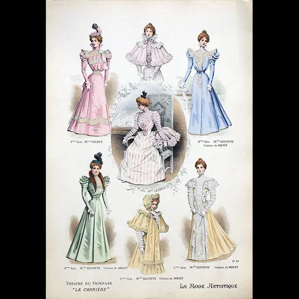 Doucet - Costumes De La Pièce La Carrière, Gravure De La Mode Artistique (1897) 1