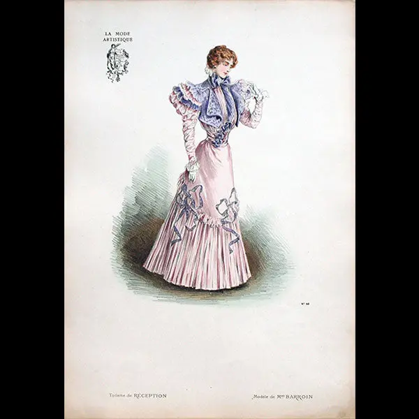 Barroin - Toilette De Réception, Gravure De La Mode Artistique (1896) 1
