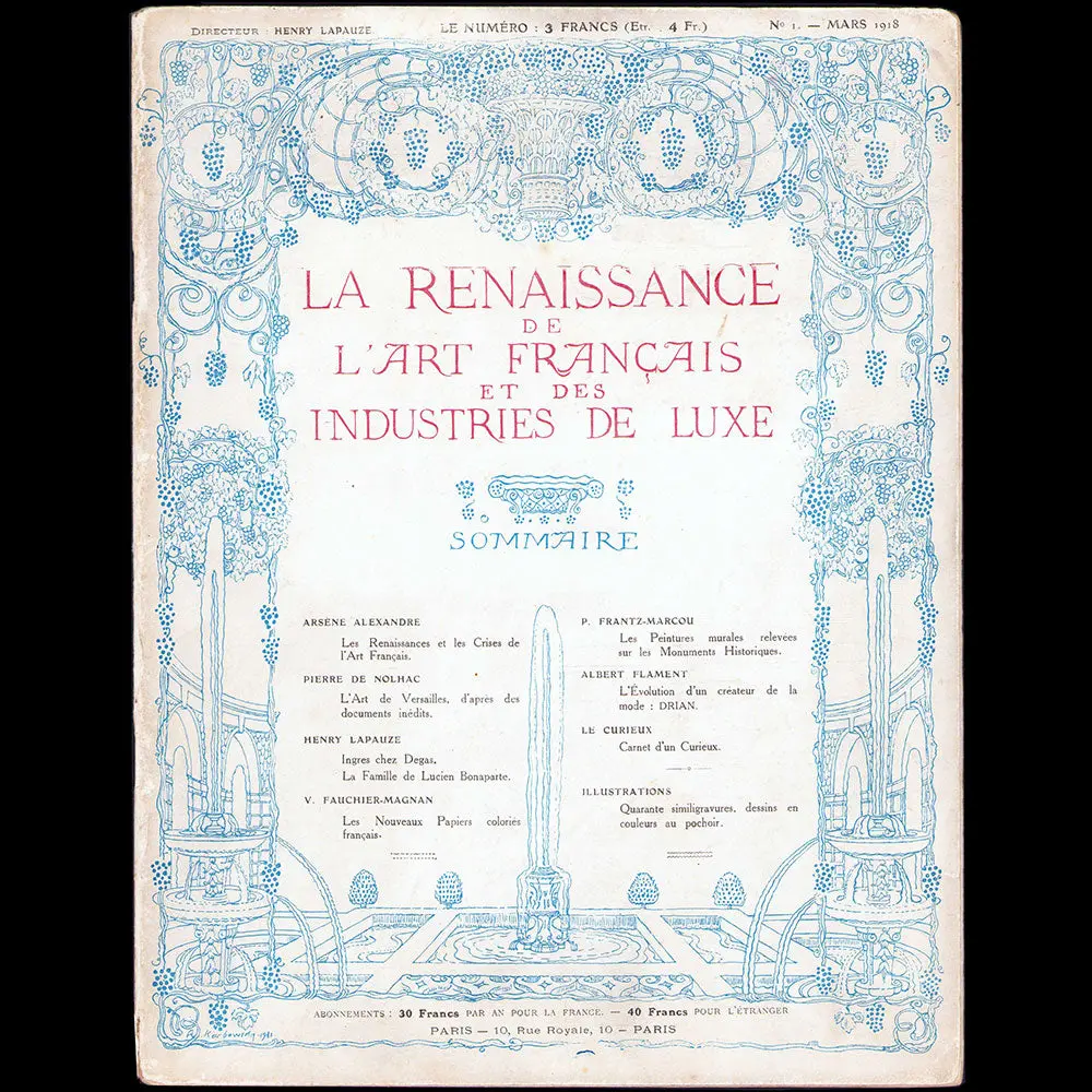 La Renaissance De L'art Français Et Des Industries Du Luxe (Mars 1918) 1