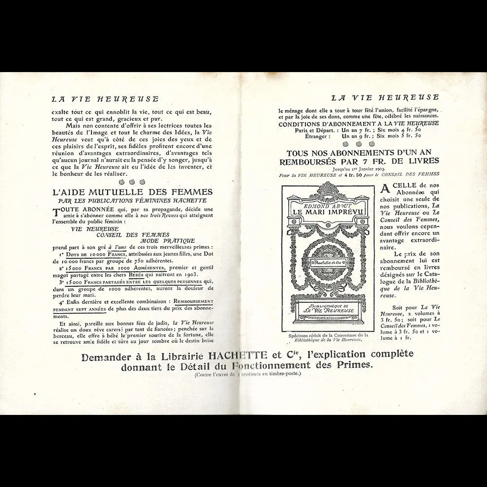 La Vie Heureuse - Document De Présentation Et D'abonnement (1902) 2