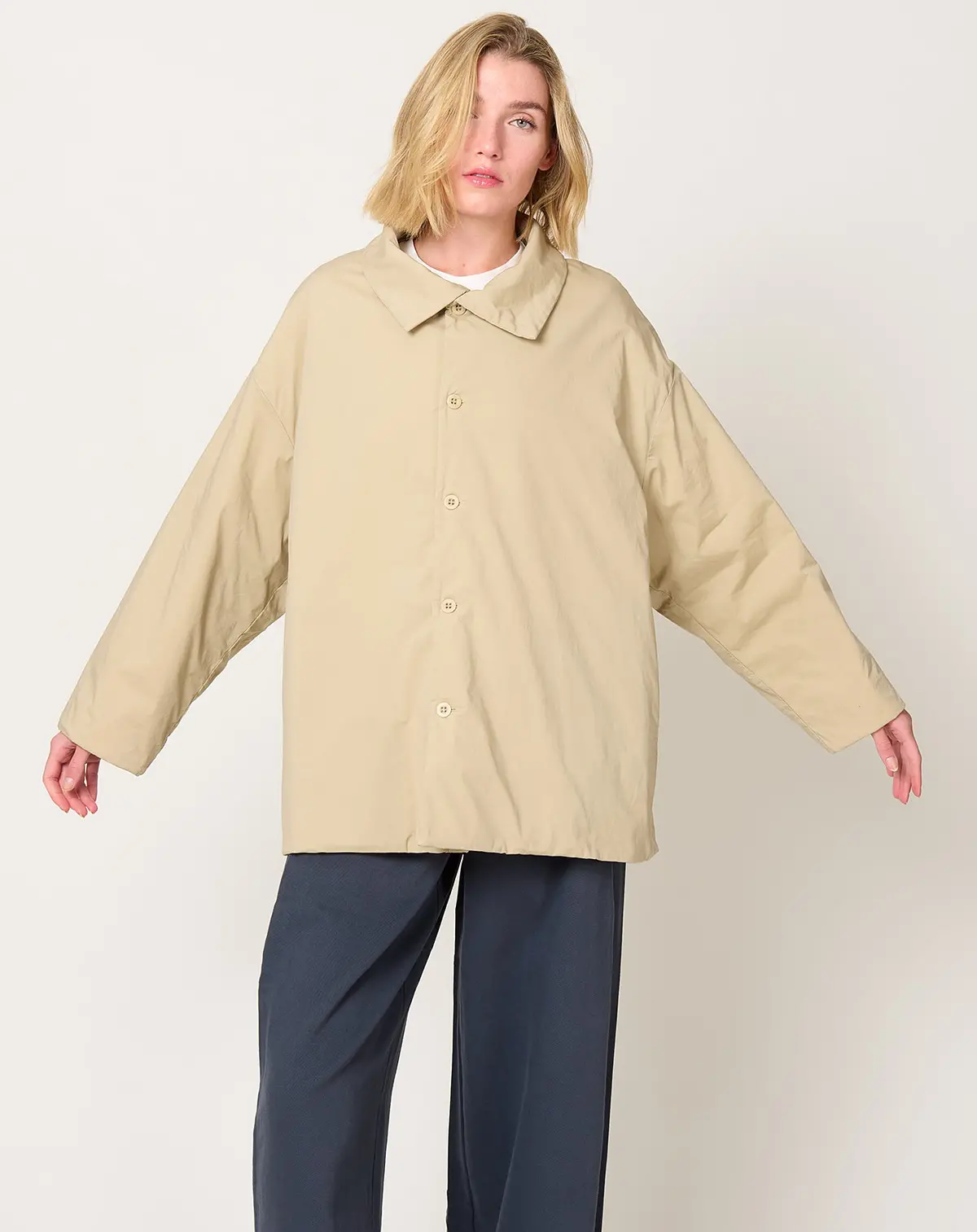 Michael Padded Jacket In Cement 1