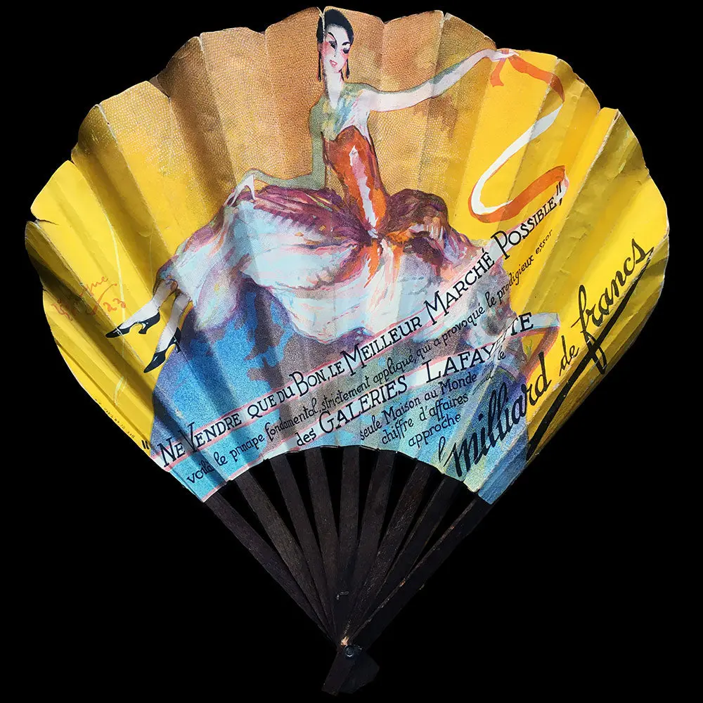 Galeries Lafayette - Eventail Illustré Par Jean-Gabriel Domergue (1923) 1