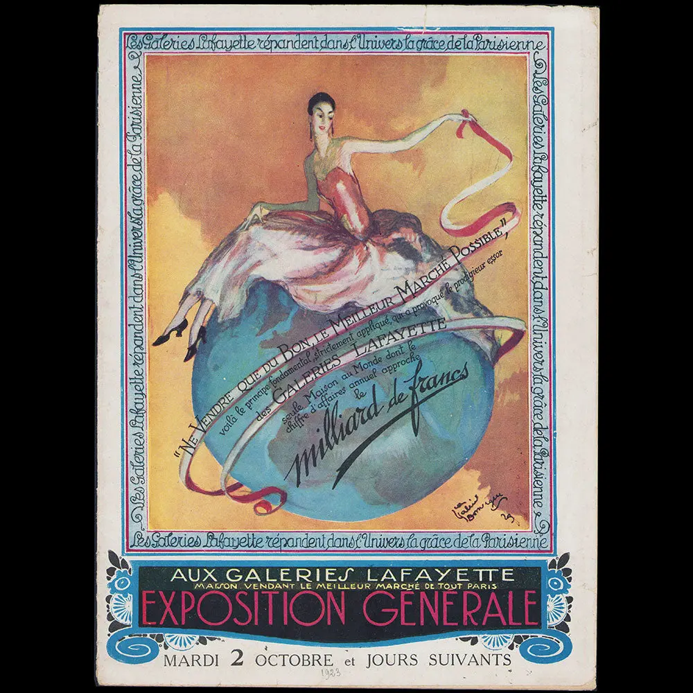 Aux Galeries Lafayette, Les Galeries Lafayette Répandent Dans L'univers La Grâce De La Parisienne, Catalogue Illustré Par Domergue (1923) 1