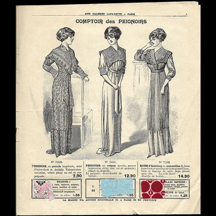 Galeries Lafayette - Supplément Échantillonné Au Catalogue Général (1911) 2