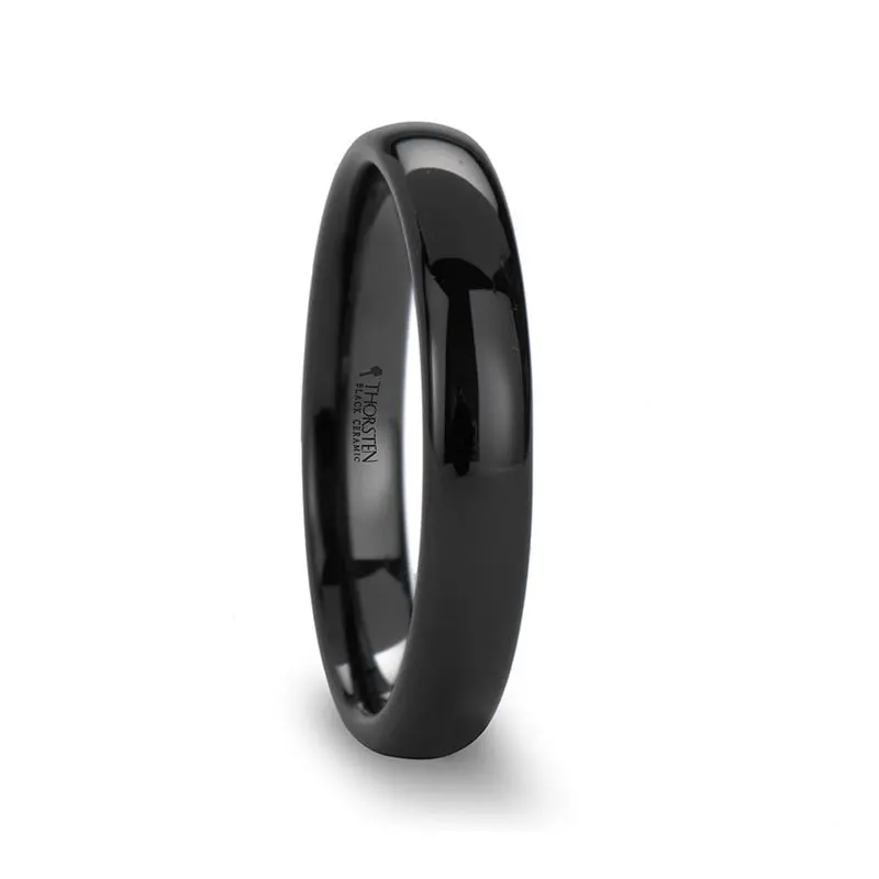 Landon | Ceramic Ring Black Domed 1