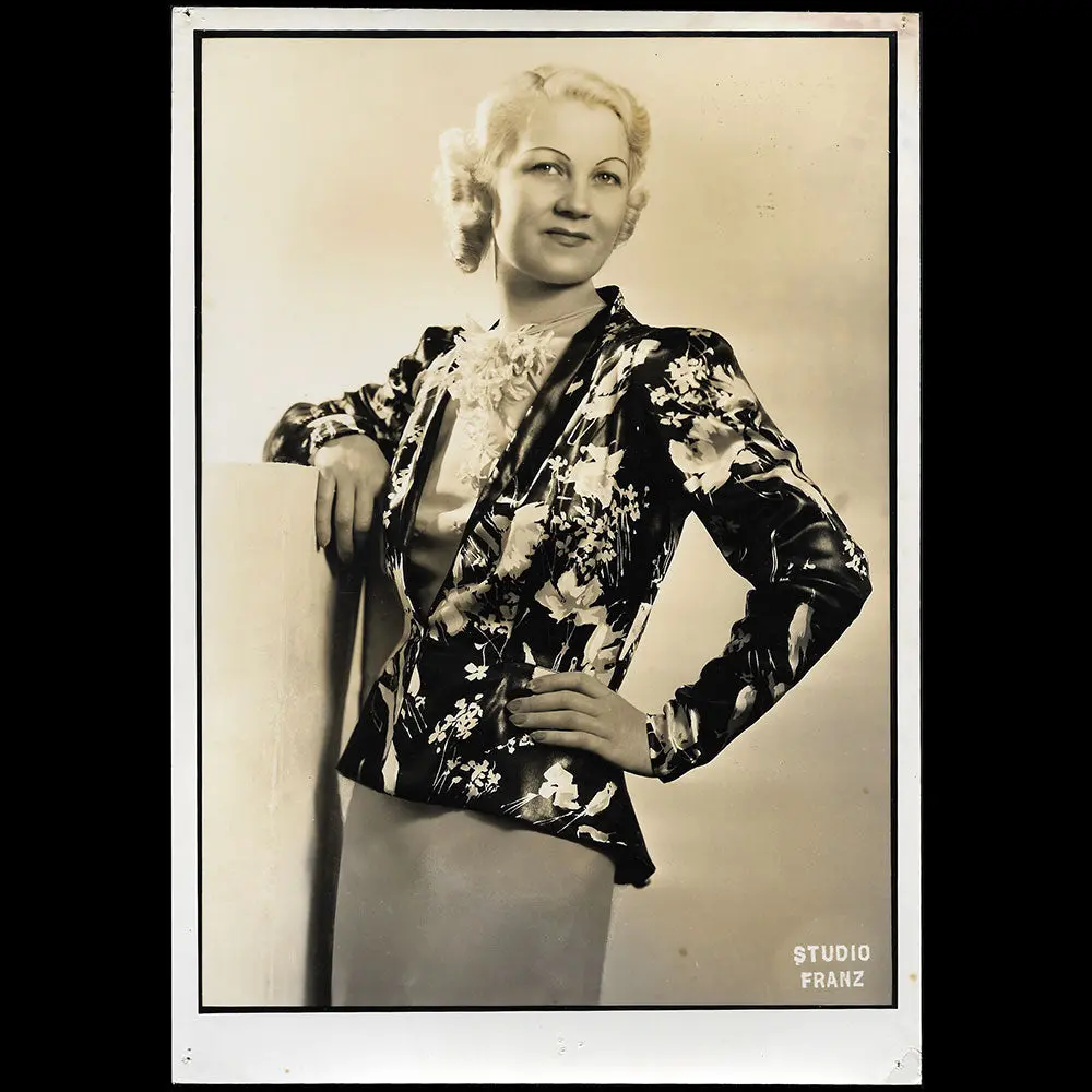 Marcelle Landowska - Ensemble Porté Par Miss Paris 1935, Tirage Du Studio Franz 1