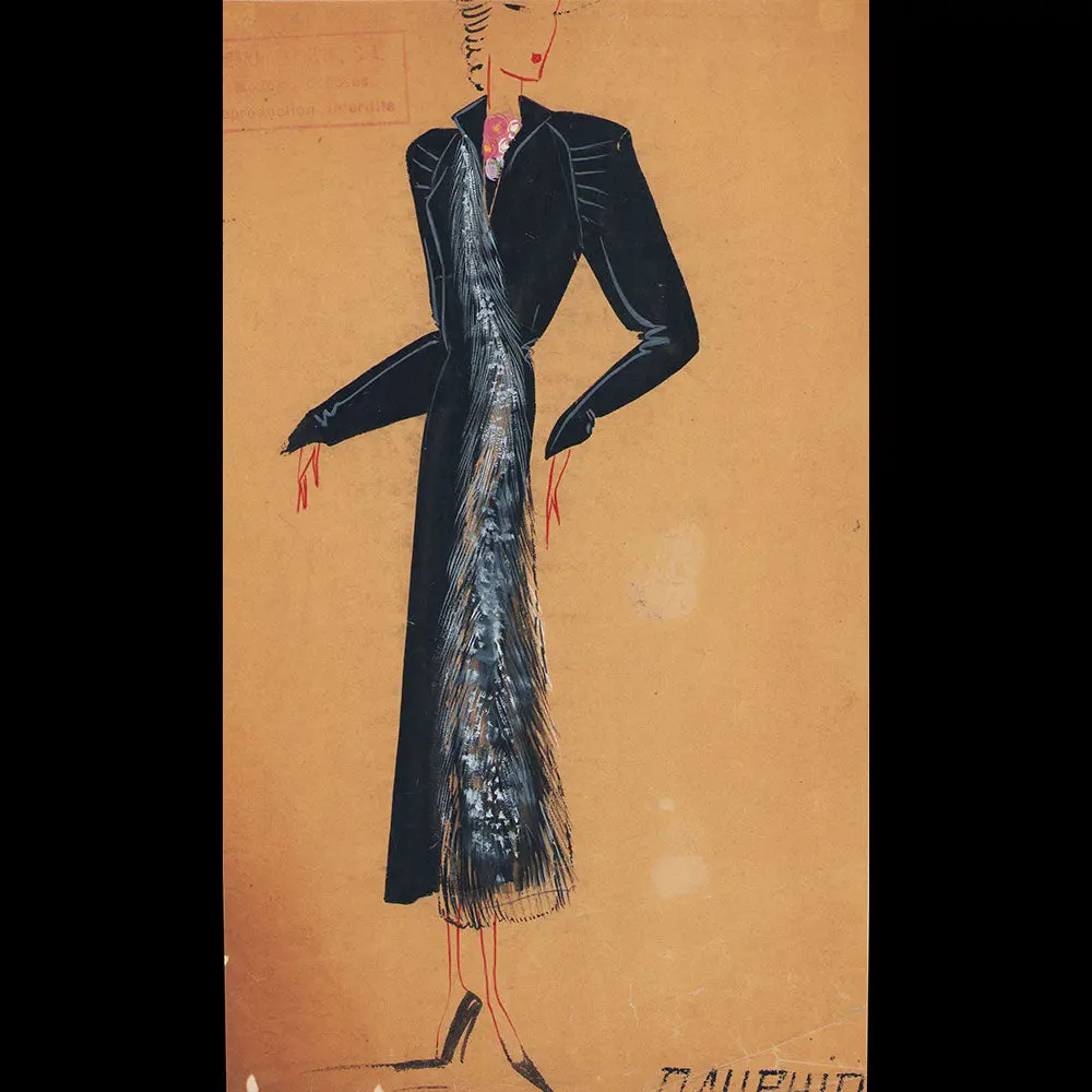 Jeanne Lanvin - Dessin Du Modèle Dauphin, 1936 1