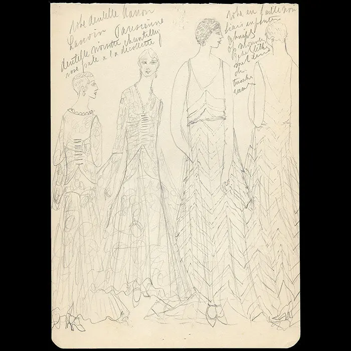 Lanvin - Dessin De La Robe Parisienne (Circa 1925-1930) 1