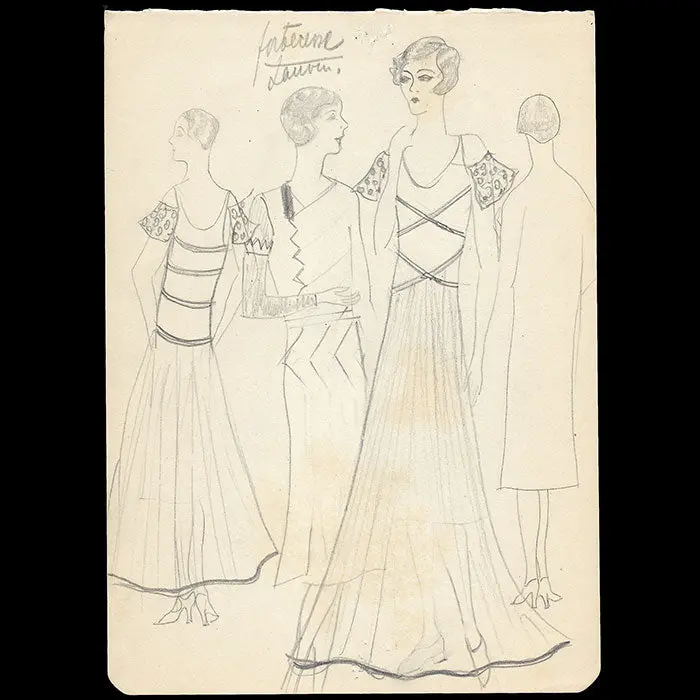 Lanvin - Dessin De La Robe Forteresse (1930) 1