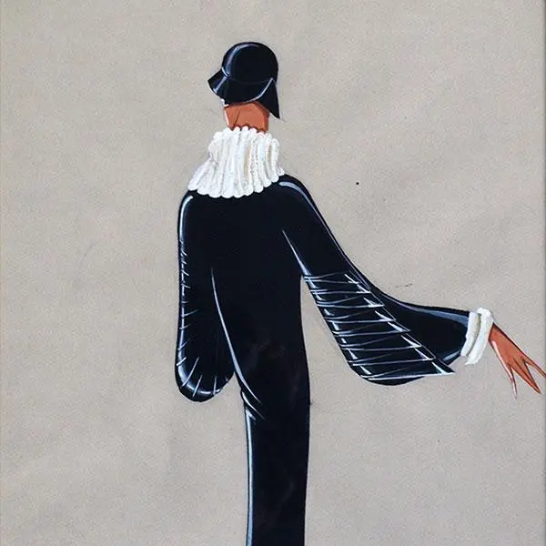 Jeanne Lanvin - Dessin Du Manteau Favilla, Hiver 1929-1930 2