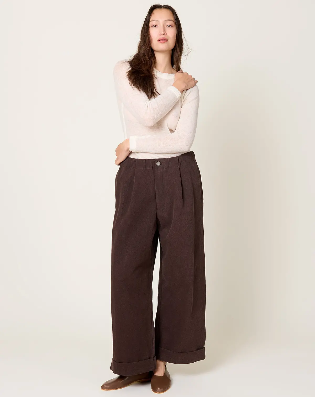 Canvas Pant In Washed Soil 1