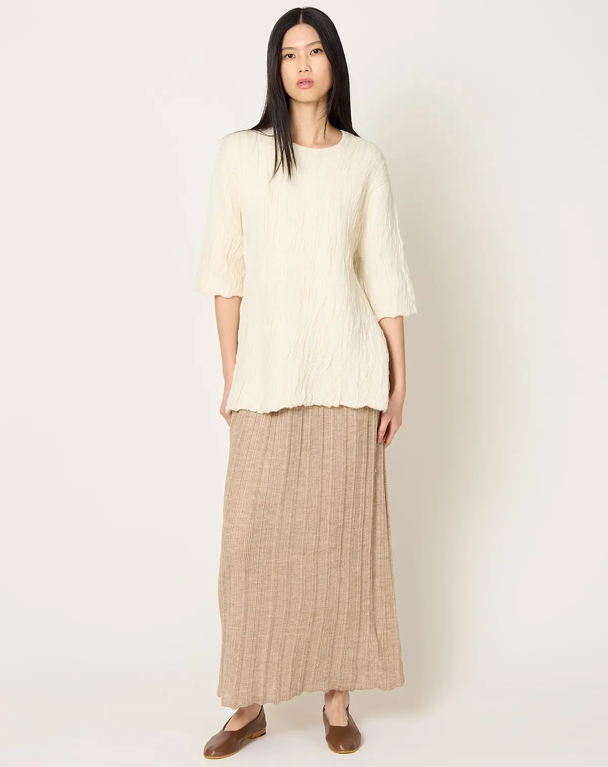 Gauze Pullover In Raw White 1