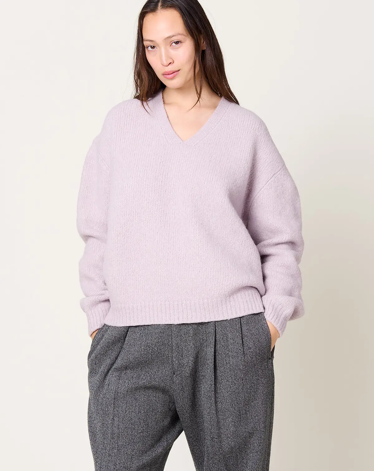 Loft V Neck In Lavender 1