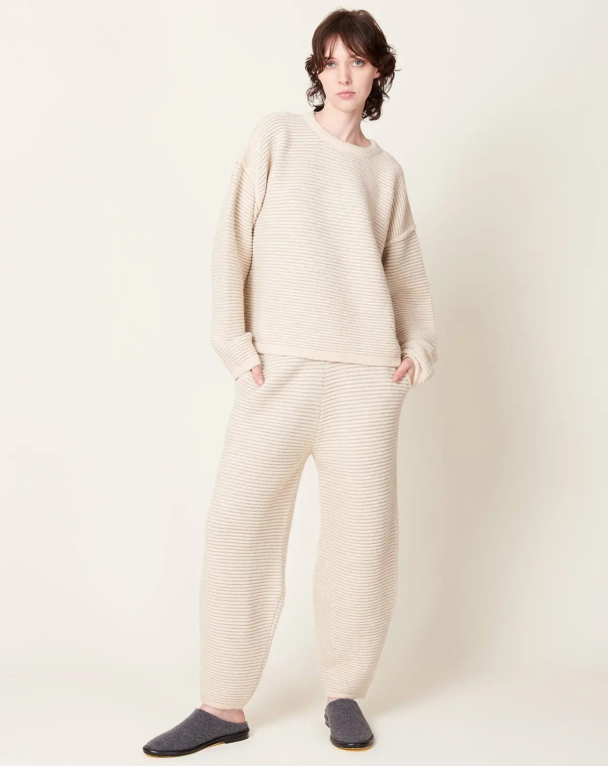 Ottoman Pants In Alabaster & Carrara 1