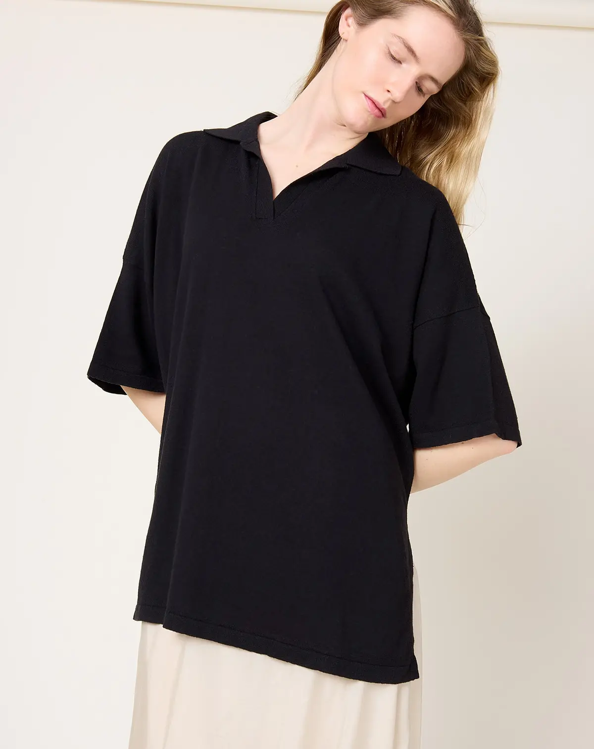 Oversize Polo In Black 1