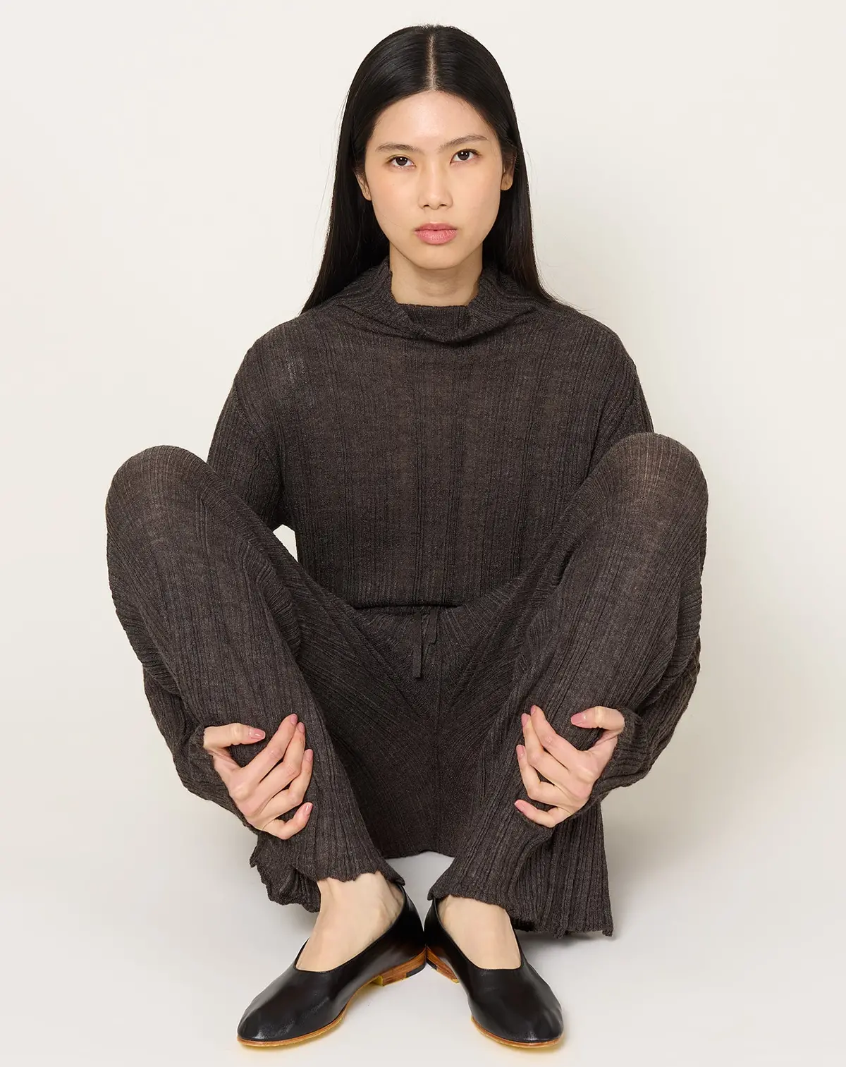 Plisse Mockneck In Blackened 1