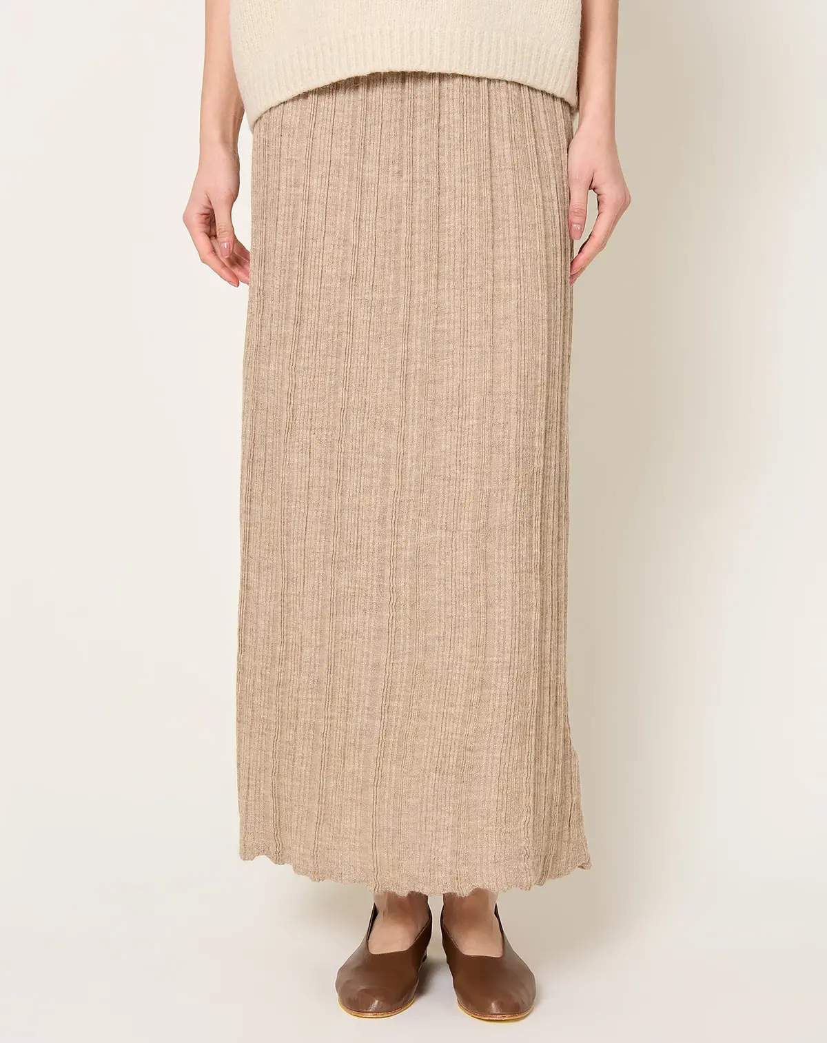 Plisse Skirt In Oak 1
