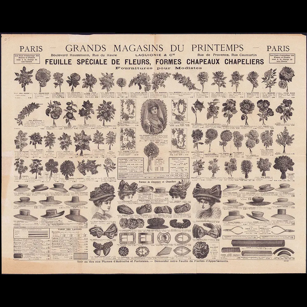 Au Printemps - Feuille Spéciale De Plumes D'autruche, Aigrette, Paradis, Fantaisies Et Oiseaux (Circa 1907) 1