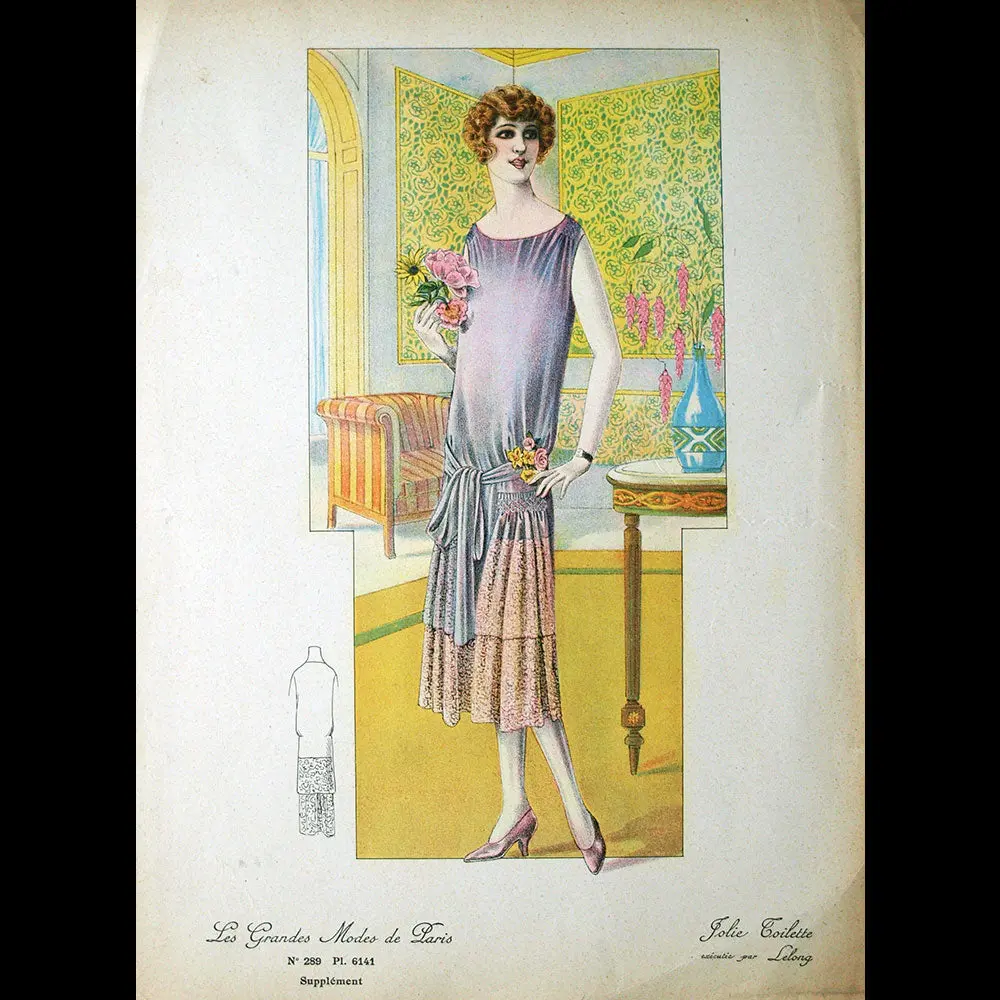 Lelong - Toilette, Gravure Des Grandes Modes De Paris (Circa 1924) 1