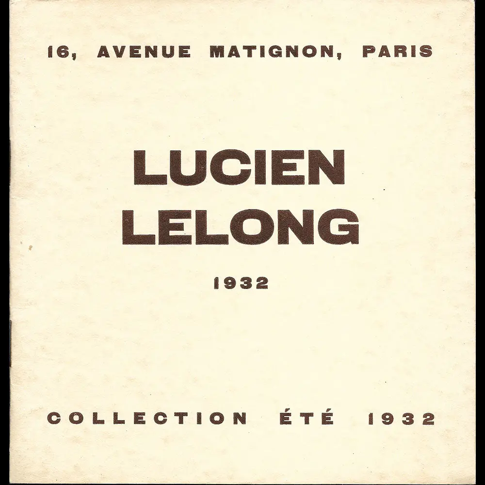 Lucien Lelong - Carnet De Collection, Eté 1932 1
