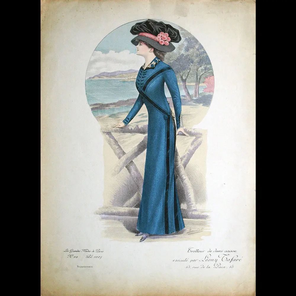 Leony Tafaré - Trotteur De Demi-Saison, Gravure Des Grandes Modes De Paris (1909) 1