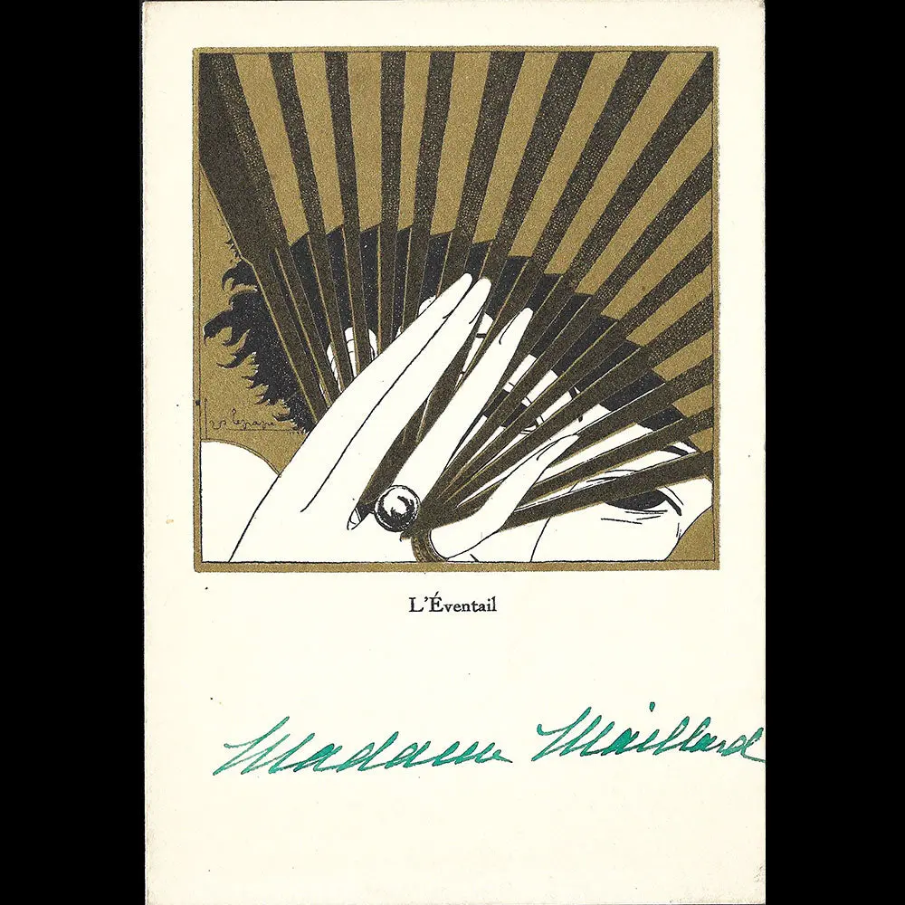Georges Lepape - L'eventail, Menu Illustré (1929) 1