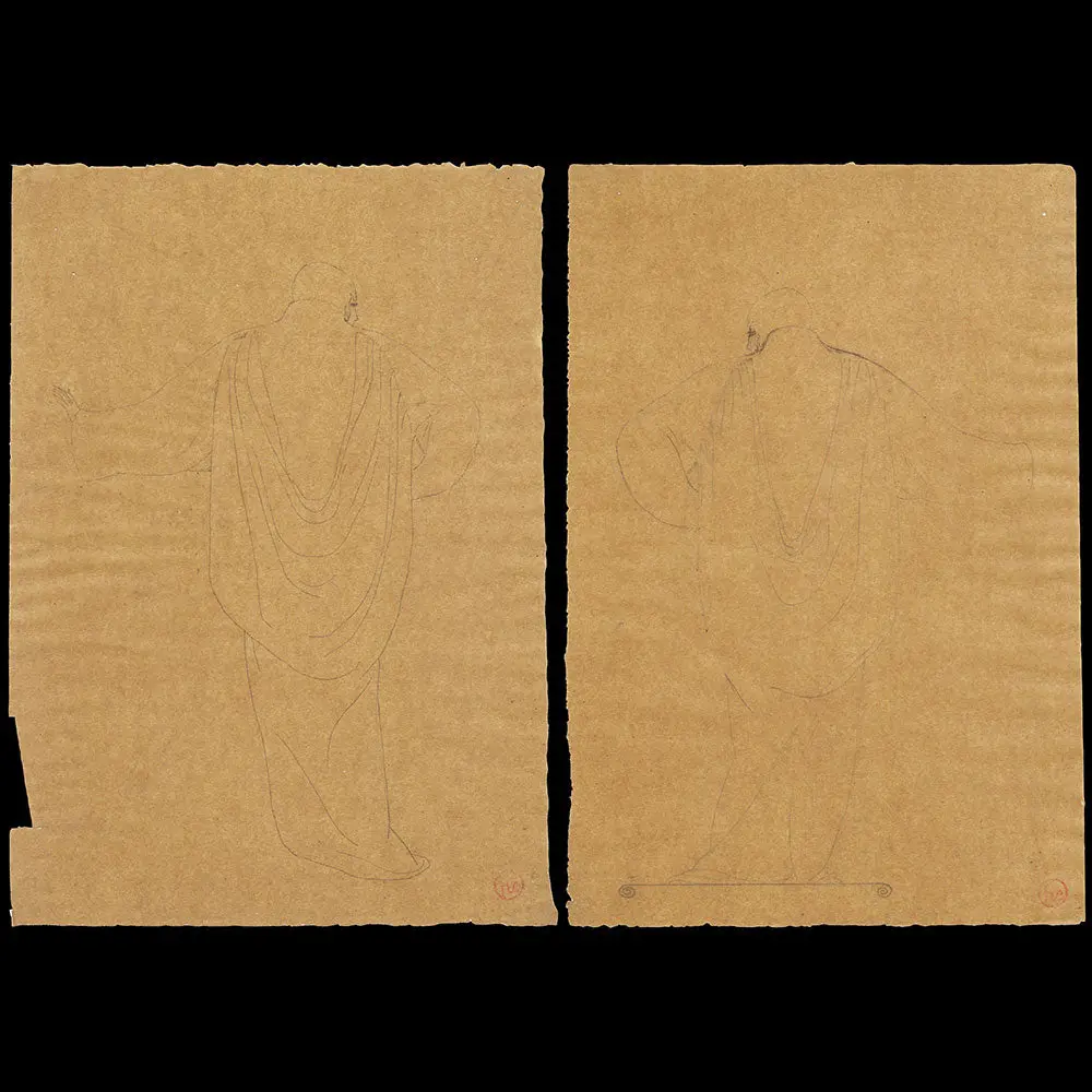 Gazette Du Bon Ton - Le Manteau De Pourpre, Deux Dessins De Georges Lepape Pour La Planche Du N°2 De 1914 2