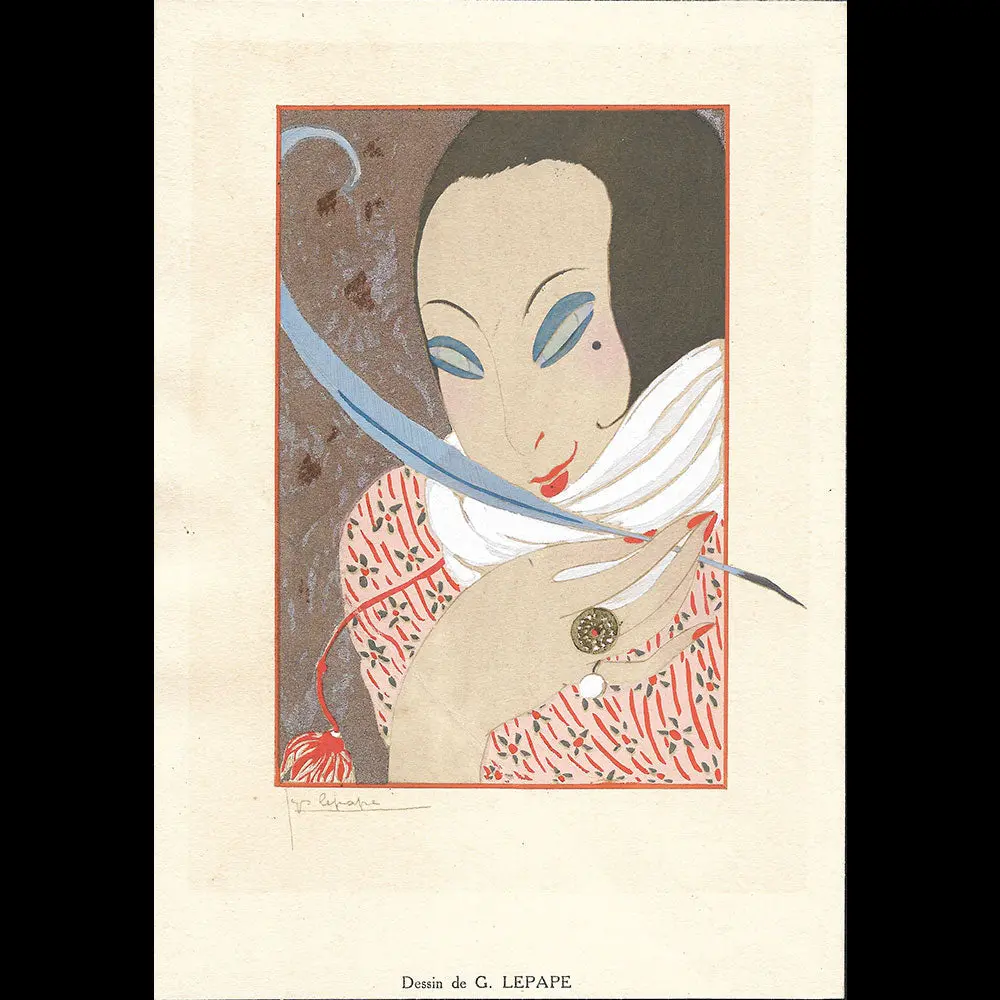 La Plume, Pochoir Par Georges Lepape (1922) 1