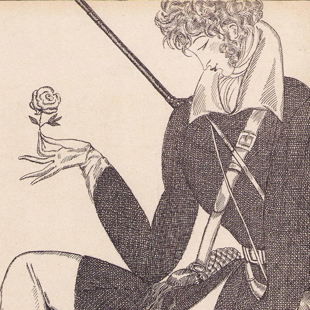 Les Parfums D'orsay - Carton Publicitaire Pour La Fleur De France Par Georges Lepape (1919) 2